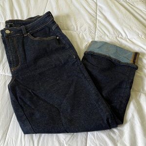 Universal Standard Stevie High-rise cuffed jean.